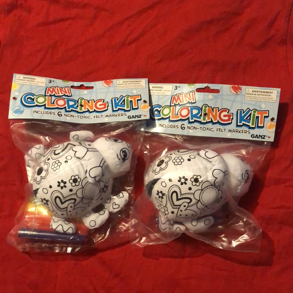 2 New “Mini Coloring Kits” Ladybug washable toys that kids can color!